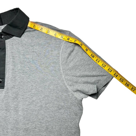 Lululemon | Men | Heather Gray Post Practice Contrast Polo Shirt | Size Large - Picture 6 of 11